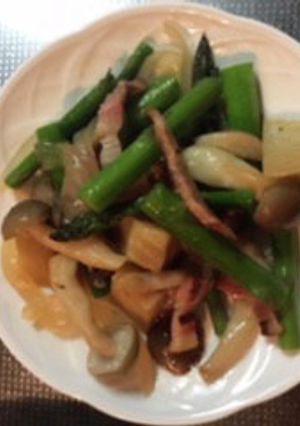 アスパラの昆布茶炒め-レシピのメイン写真
