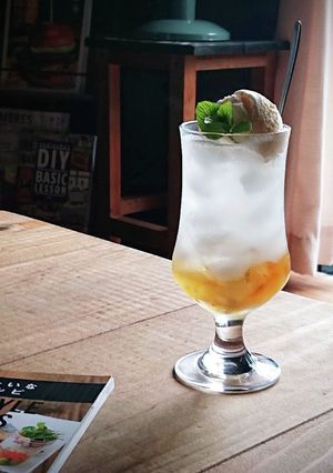 おうちカフェ★柚子茶でクリームソーダ-レシピのメイン写真