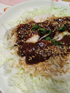 レンチン♪蒸し鶏の味噌ダレがけ♪-レシピのメイン写真