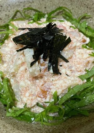 明太子と豆腐と竹輪の和え物-レシピのメイン写真