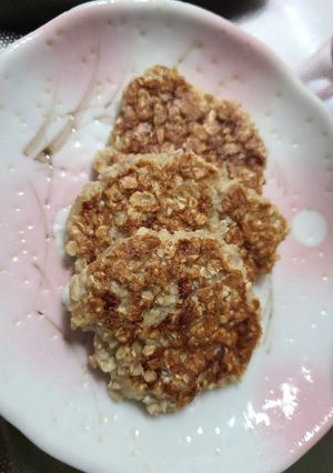 バナナとオートミールパンケーキ風-レシピのメイン写真