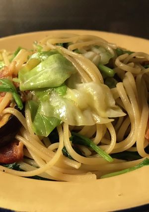 ベーコンとキャベツの和風ペペロンチーノ-レシピのメイン写真