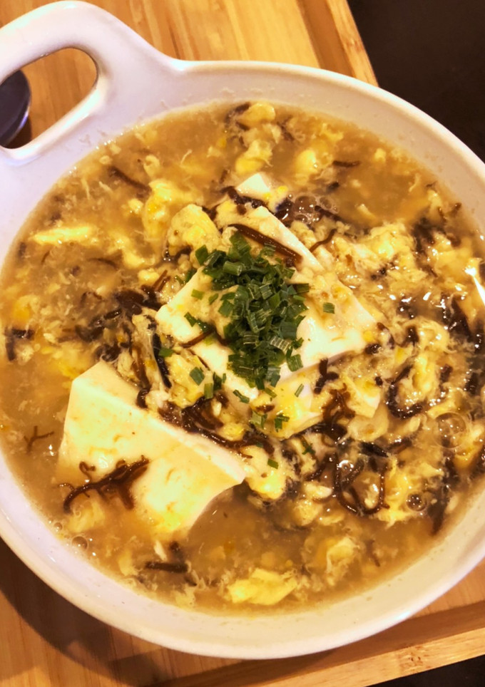 簡単☆もずくスープで豆腐卵とじ-レシピのメイン写真