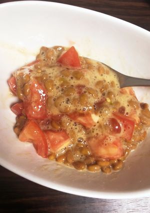 納豆トマト-レシピのメイン写真