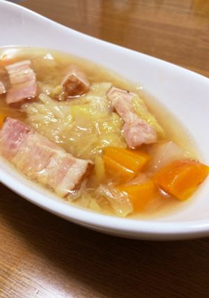 圧力鍋ですぐ出来る☆ベーコンの野菜スープ-レシピのメイン写真