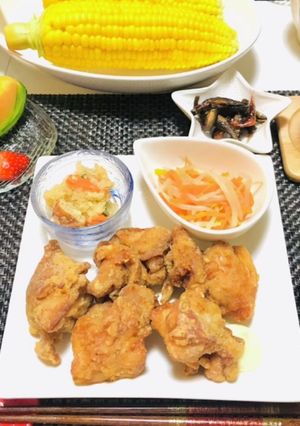 今日のおかずは唐揚げメインの夕飯メニュー-レシピのメイン写真