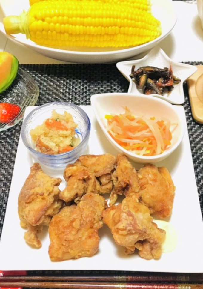今日のおかずは唐揚げメインの夕飯メニュー-レシピのメイン写真