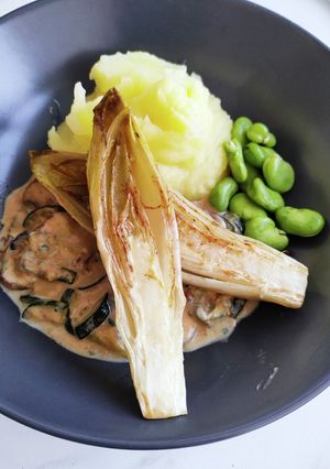 チコリーソテーをブルーチーズソースで-レシピのメイン写真