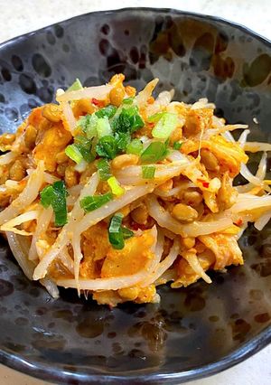 発酵食品×発酵食品！納豆キムチもやし-レシピのメイン写真
