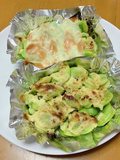 ♡キムチとそら豆♡の簡単マヨチーズ焼き-レシピのメイン写真