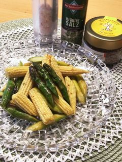 アスパラとヤングコーンの塩バター炒め♪-レシピのメイン写真
