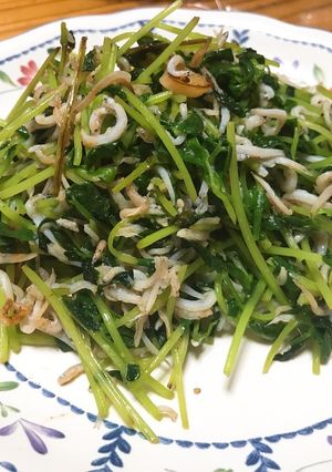 豆苗とシラスのラー油炒め-レシピのメイン写真
