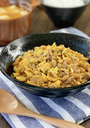 簡単主役おかず＊ツナたま＆大豆の甘辛炒め-レシピのメイン写真