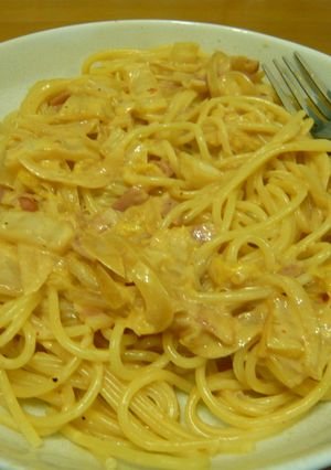 キムチ風クリームスパ-レシピのメイン写真