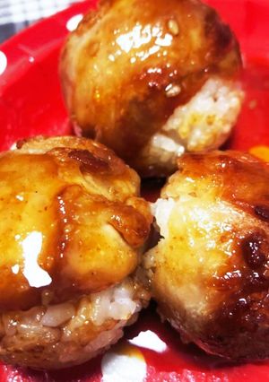 たこ焼き後の♪肉巻きおにぎり-レシピのメイン写真