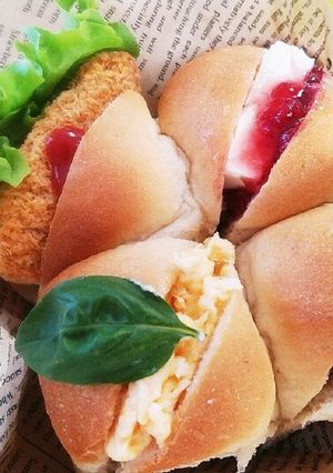 お弁当に！ライ麦ちぎりパンのサンドイッチ-レシピのメイン写真