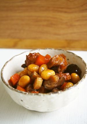煮るのは10分!大豆・竹輪の煮物♪-レシピのメイン写真