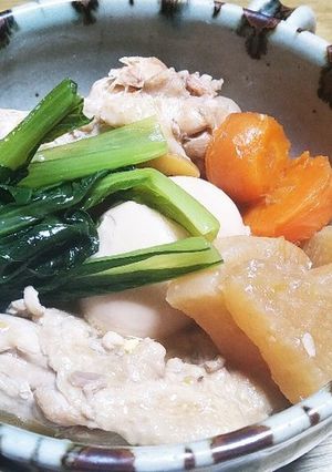 人参と大根と鶏肉の酢醤油煮-レシピのメイン写真