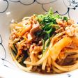 レンジで簡単☆豚キムチ和え麺