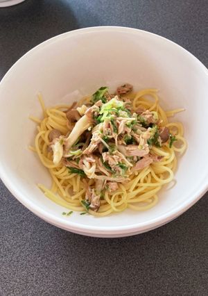 ツナとキノコの和風パスタ-レシピのメイン写真