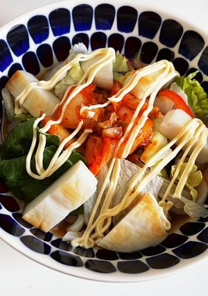 笹かまキムチサラダうどん-レシピのメイン写真