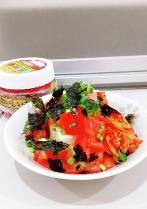 キムチとトマトがどっさりのおかずやっこ-レシピのメイン写真