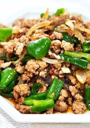 豚肉とピーマンの麻辣春雨-レシピのメイン写真