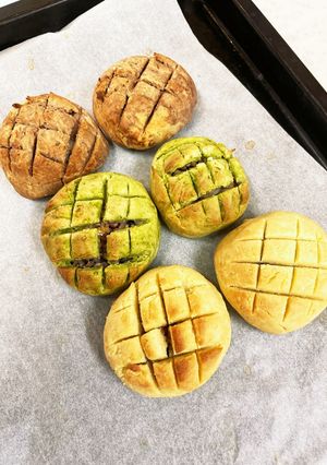 グルテンフリーメロンパン？　3色ご飯♪-レシピのメイン写真