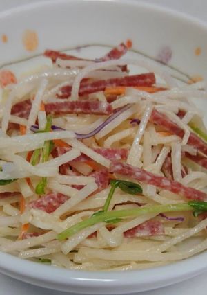 簡単！美味しい！大根とサラミのサラダ♪-レシピのメイン写真