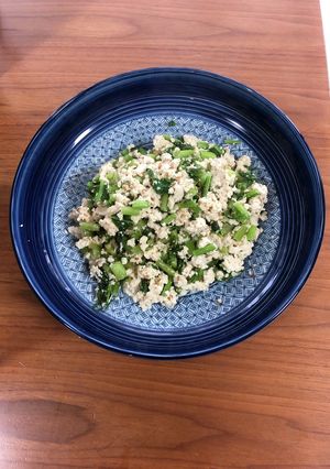 蕪の葉っぱde炒り豆腐-レシピのメイン写真