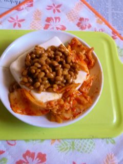 納豆キムチの冷や奴-レシピのメイン写真