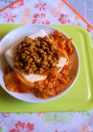 納豆キムチの冷や奴-レシピのメイン写真