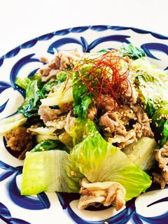 15分で!レタスと豚バラの中華炒め-レシピのメイン写真