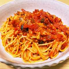 サバ缶トマトパスタ-レシピのメイン写真