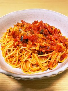 サバ缶トマトパスタ-レシピのメイン写真
