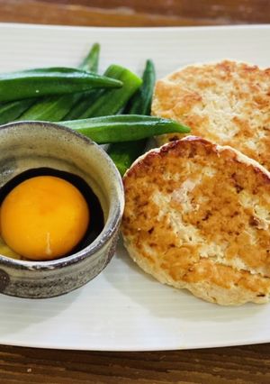 鶏胸肉と大豆ミートのハンバーグ-レシピのメイン写真