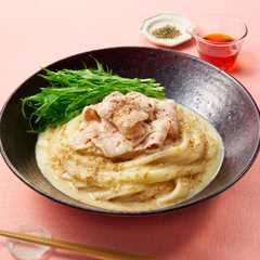 A picture of ぶっかけ冷しゃぶ豆乳うどん.