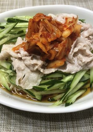 暑い日にさっぱり★豚キムチ素麺-レシピのメイン写真