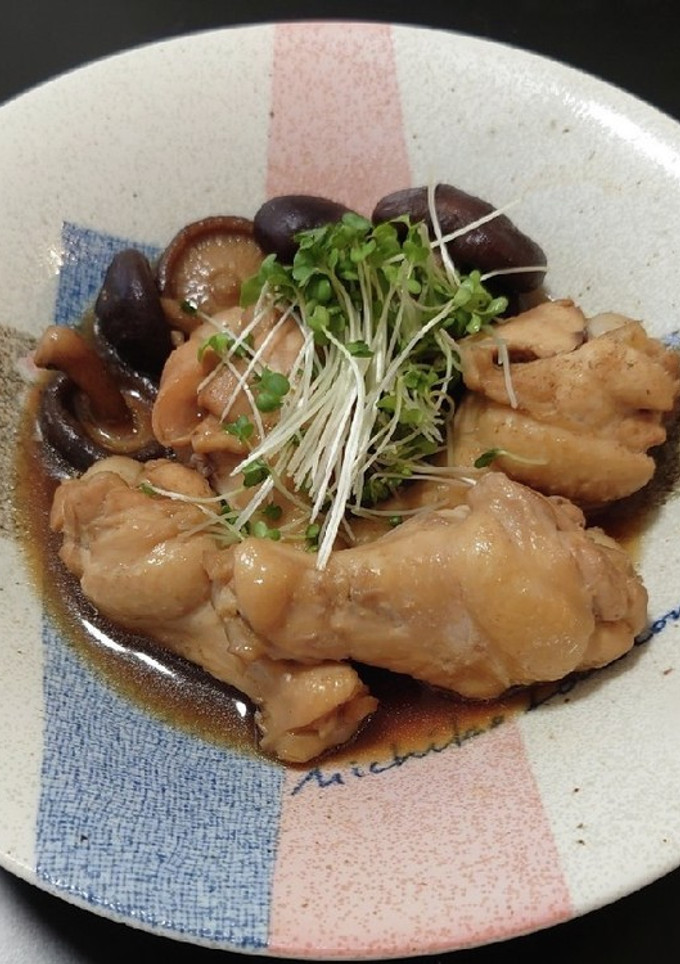 手羽元と椎茸の煮物-レシピのメイン写真