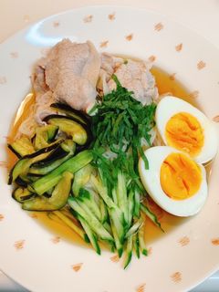 豚肉とナスのぶっかけそうめん-レシピのメイン写真