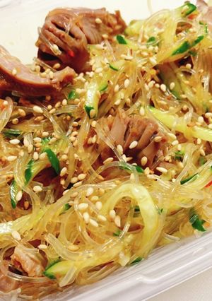 作り置きおつまみ〜砂肝と春雨のピリ辛冷菜-レシピのメイン写真