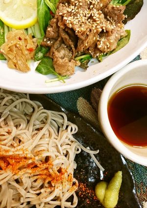 具沢山のサラダ感覚蕎麦(冷やし中華麺も)-レシピのメイン写真