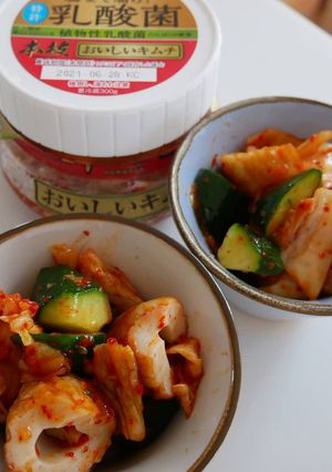 本技おいしいキムチとキュウリの和え物-レシピのメイン写真