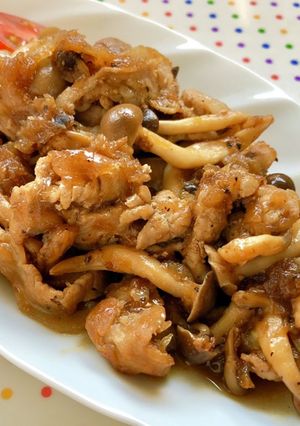 洋食屋☆豚肉とキノコの玉ねぎソース炒め-レシピのメイン写真