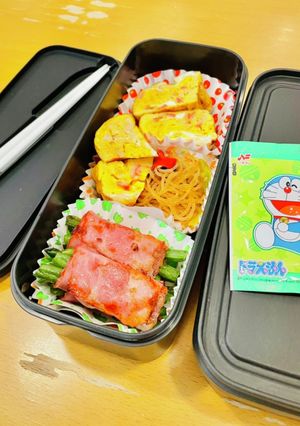 簡単お弁当♪インゲンのベーコン巻き〜☆-レシピのメイン写真
