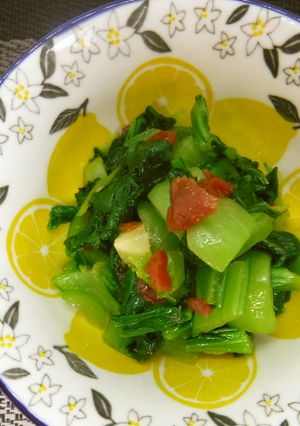 青梗菜と梅の和え物-レシピのメイン写真