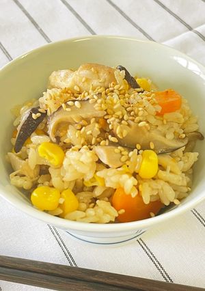 乾しいたけの炊き込みご飯-レシピのメイン写真