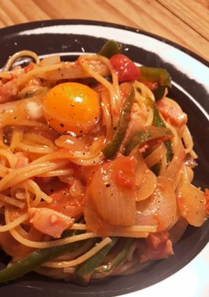 生卵とろとろ 濃厚ナポリタン？-レシピのメイン写真