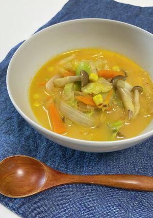 野菜たっぷりミルクキムチスープ-レシピのメイン写真