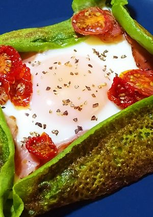 ほうれん草と米粉のグリーンガレット-レシピのメイン写真